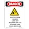Signmission Safety Sign, OSHA Danger, 5" Height, Multiple Saw Blades, Portrait OS-DS-D-35-V-2439 - alternate 1